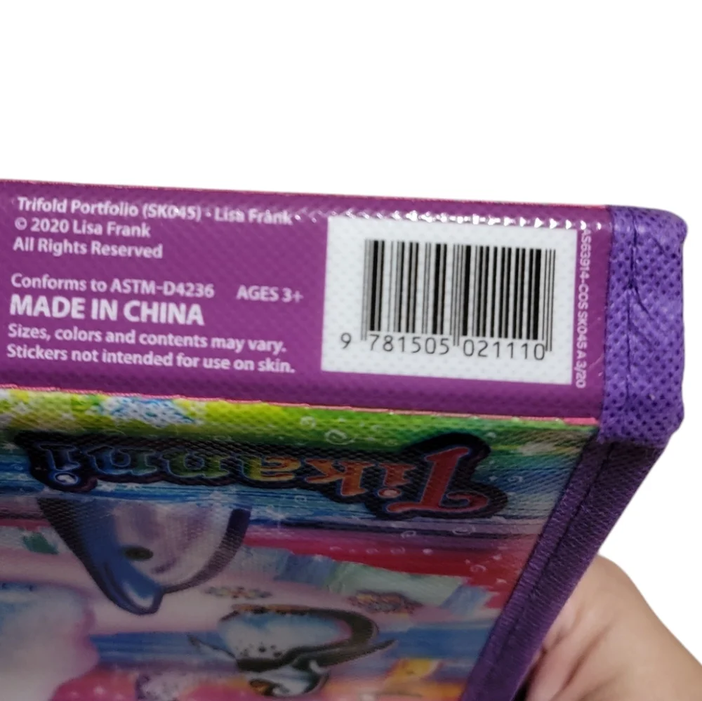 LISA FRANK Tikanni Trifold Portfolio Binder Carrying Case